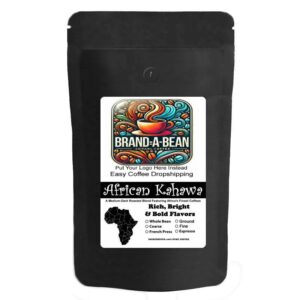 Brand-A-Bean African Kahawa Espresso Ground Coffee 1 LB