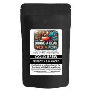 Brand-A-Bean Cold Brew Coarse Coffee Grounds 2 LBS