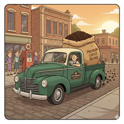 delivery of coffee beans