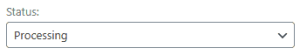 Order status Processing