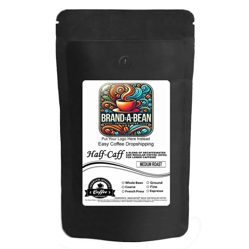 Dropship Products Half-Caff Low Caffeine Ground Coffee 12 Oz